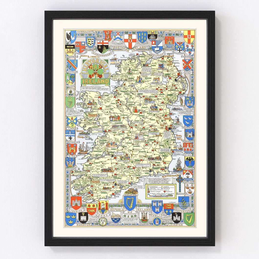 Historical Map of Ireland 1955