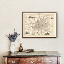 Load image into Gallery viewer, Vintage Map of Dublin, Ireland 1851
