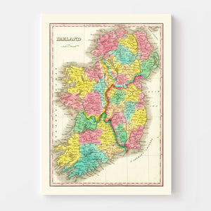 Vintage Map of Ireland 1831