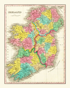 Vintage Map of Ireland 1831