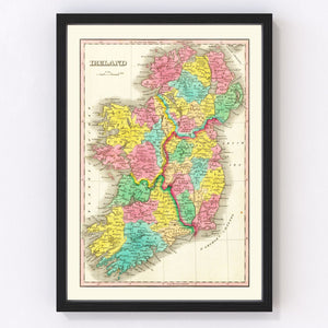 Vintage Map of Ireland 1831