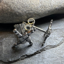 Load image into Gallery viewer, Saint Brigid's Cross Post Earrings in Sterling Silver
