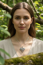 Load image into Gallery viewer, Celtic Wolf Love Necklace in Sterling Silver
