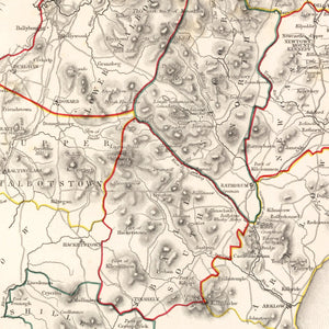 Vintage Map of Wicklow County Ireland, 1846