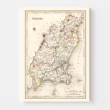 Load image into Gallery viewer, Vintage Map of Wexford County Ireland, 1846
