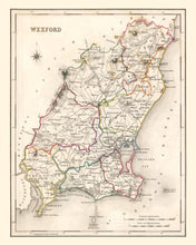 Load image into Gallery viewer, Vintage Map of Wexford County Ireland, 1846
