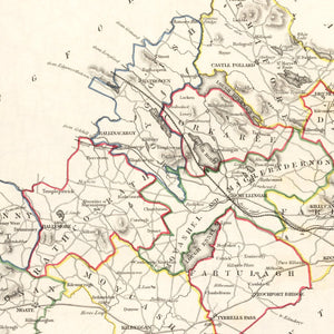 Vintage Map of Westmeath County Ireland, 1846