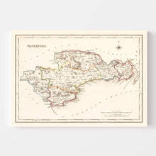 Load image into Gallery viewer, Vintage Map of Waterford County Ireland, 1846
