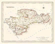 Load image into Gallery viewer, Vintage Map of Waterford County Ireland, 1846
