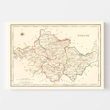 Load image into Gallery viewer, Vintage Map of Tyrone County Ireland, 1846

