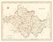 Load image into Gallery viewer, Vintage Map of Tyrone County Ireland, 1846
