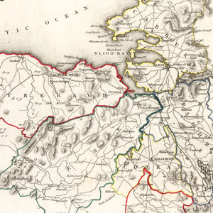 Vintage Map of Sligo County Ireland, 1846