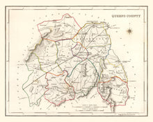 Load image into Gallery viewer, Vintage Map of Queens County Ireland, 1846
