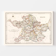 Load image into Gallery viewer, Vintage Map of Meath County Ireland, 1846
