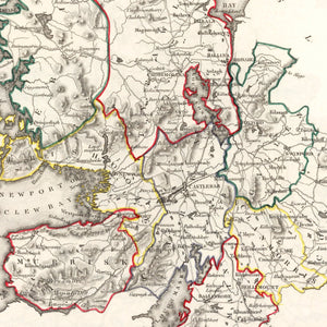 Vintage Map of Mayo County Ireland, 1846