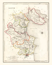 Load image into Gallery viewer, Vintage Map of Louth County Ireland, 1846
