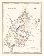 Load image into Gallery viewer, Vintage Map of Longford County Ireland, 1846
