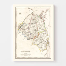 Load image into Gallery viewer, Vintage Map of Londonderry County Ireland, 1846

