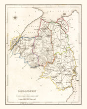 Load image into Gallery viewer, Vintage Map of Londonderry County Ireland, 1846
