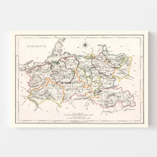 Load image into Gallery viewer, Vintage Map of Limerick County Ireland, 1846
