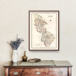 Vintage Map of Leitrim County Ireland, 1846
