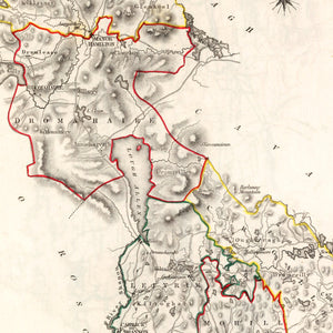 Vintage Map of Leitrim County Ireland, 1846