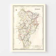Load image into Gallery viewer, Vintage Map of Kildare County Ireland, 1846
