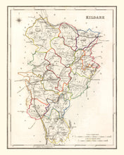 Load image into Gallery viewer, Vintage Map of Kildare County Ireland, 1846
