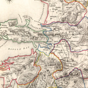 Vintage Map of Kerry County Ireland, 1846