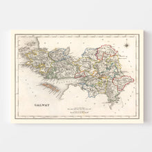 Load image into Gallery viewer, Vintage Map of Galway County Ireland, 1846
