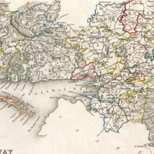 Load image into Gallery viewer, Vintage Map of Galway County Ireland, 1846
