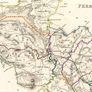 Vintage Map of Fermanagh County Ireland, 1846