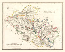 Load image into Gallery viewer, Vintage Map of Fermanagh County Ireland, 1846
