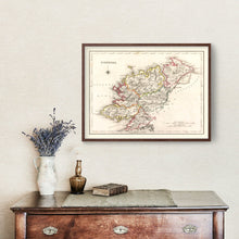 Load image into Gallery viewer, Vintage Map of Donegal County Ireland, 1846
