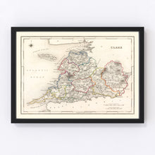 Load image into Gallery viewer, Vintage Map of Clare County Ireland, 1846
