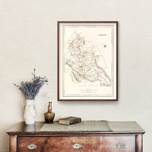 Load image into Gallery viewer, Vintage Map of Carlow County Ireland, 1846
