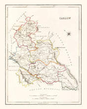 Load image into Gallery viewer, Vintage Map of Carlow County Ireland, 1846

