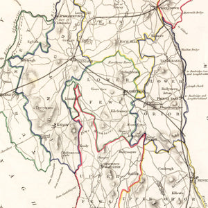 Vintage Map of Armagh County Ireland, 1846