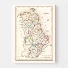 Load image into Gallery viewer, Vintage Map of Antrim County Ireland, 1846
