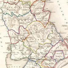 Load image into Gallery viewer, Vintage Map of Antrim County Ireland, 1846

