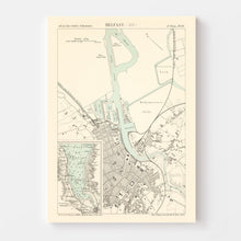 Load image into Gallery viewer, Vintage Map of Belfast, Ireland 1888
