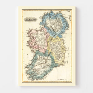 Vintage Map of Ireland 1823