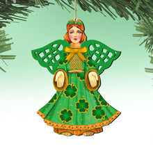 Load image into Gallery viewer, Irish Angel Wooden Christmas Ornament
