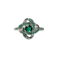 Load image into Gallery viewer, Celtic Knot™ 18K Emerald Ring
