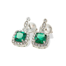 Load image into Gallery viewer, Enchanted Emerald™ 18K White Gold Earrings
