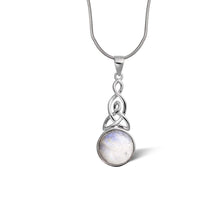 Load image into Gallery viewer, Celtic Mother™ 18K White Gold Moonstone Pendant
