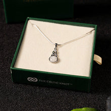 Load image into Gallery viewer, Celtic Mother™ 18K White Gold Moonstone Pendant
