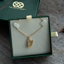 Load image into Gallery viewer, Celtic Harp™ 18K Yellow Gold Pendant
