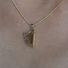 Load image into Gallery viewer, Celtic Harp™ 18K Yellow Gold Pendant
