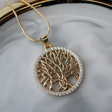 Load image into Gallery viewer, Celtic Tree of Life™ 18K Yellow Gold Diamond Pendant
